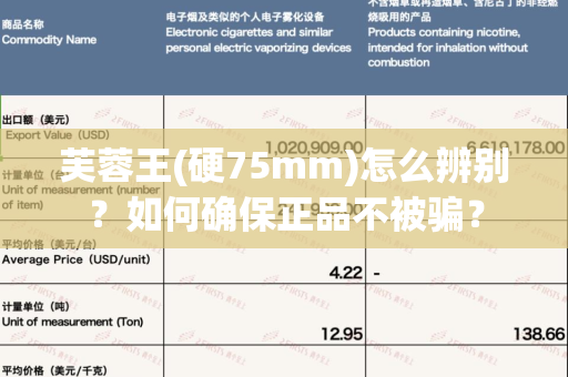 芙蓉王(硬75mm)怎么辨别？如何确保正品不被骗？